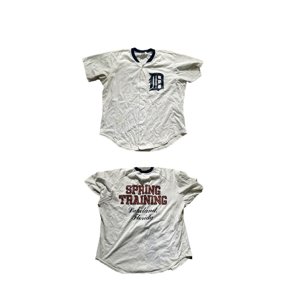 Vintage Rawlings Detroit Tigers Spring Training Baseball Jersey XL
